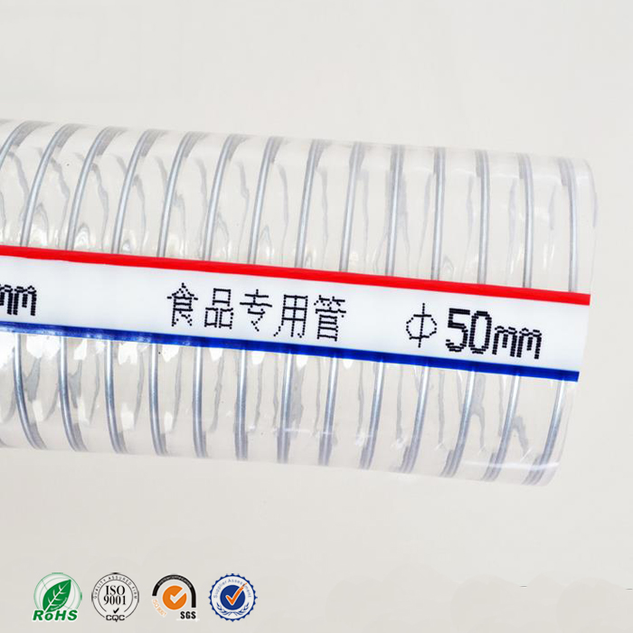 1 inch High Pressure UV Resistant Spiral Steel Wire Reinforced Clear PVC Thunder Hose